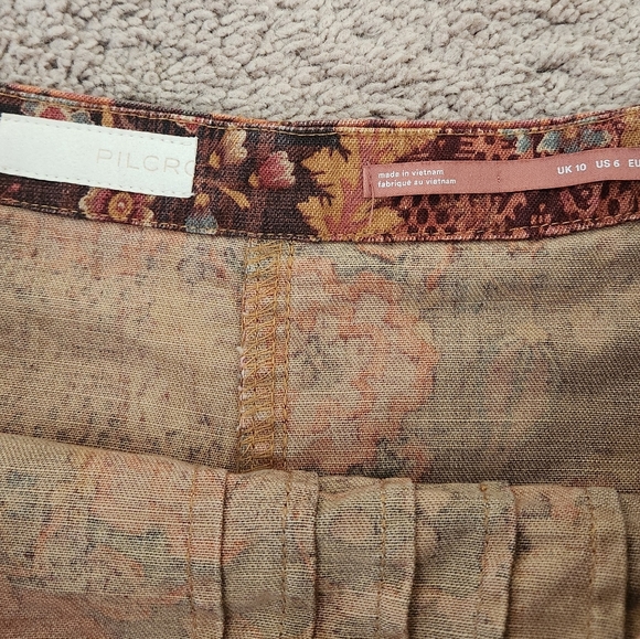 Pilcro Mini Wrap Floral Patchwork Bohemian Shabby Paisley Plaid Skirt 6 - Picture 5 of 7